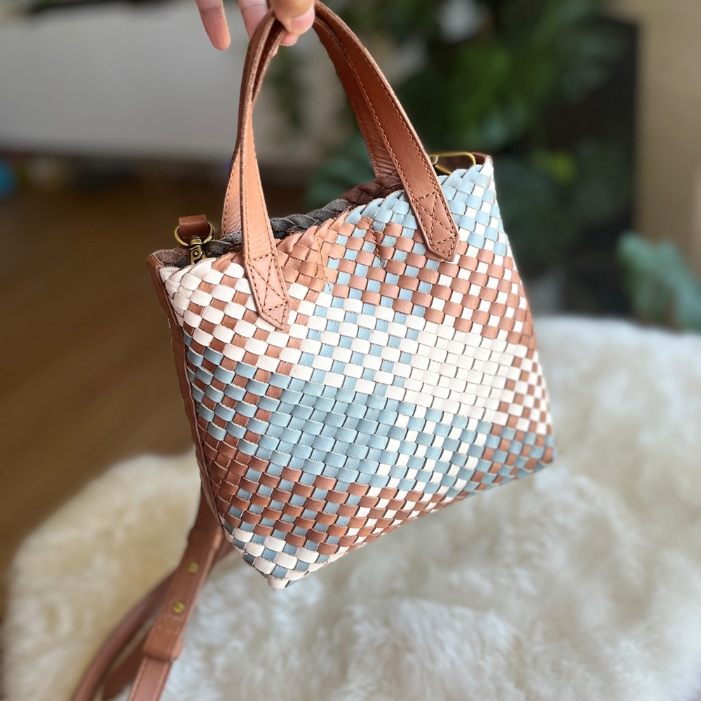 The Small Transport Crossbody: Multicolored Woven Leather Edition